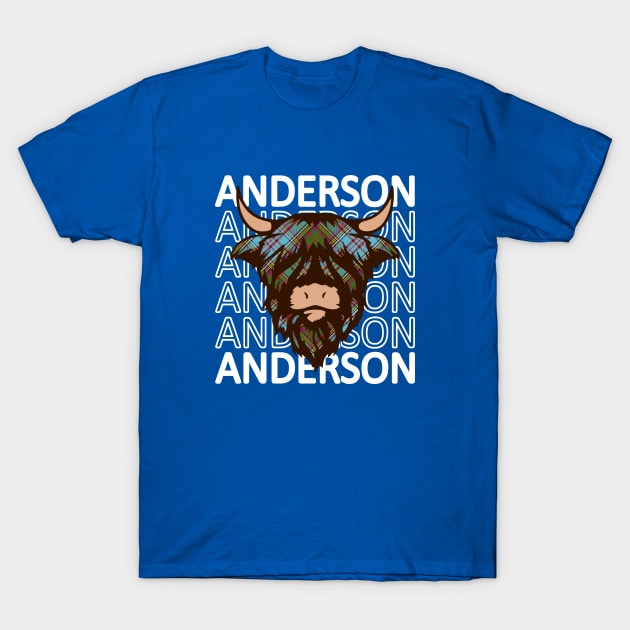 Clan Anderson - Hairy Coo T-Shirt by Taylor'd Designs